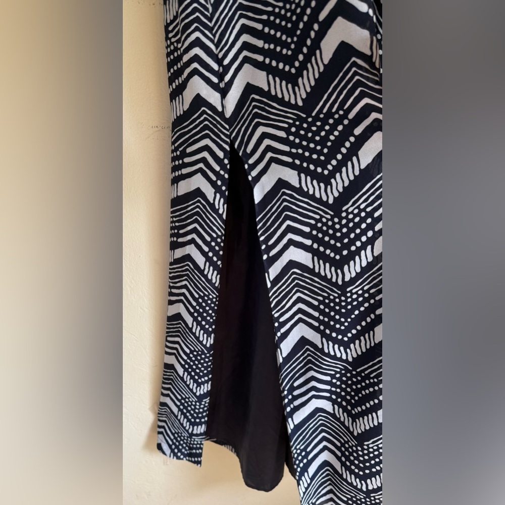 J. Crew Navy and White Chevron Maxi Dress - Picture 4 of 12